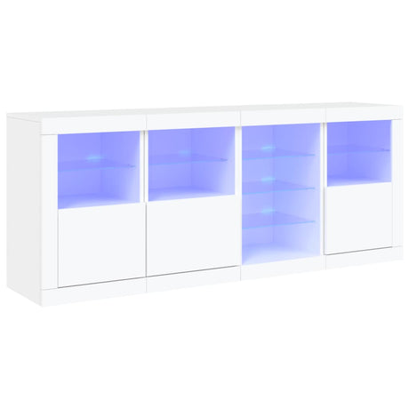 Dressoir met LED-verlichting 164x37x67 cm wit - AllerleiShop