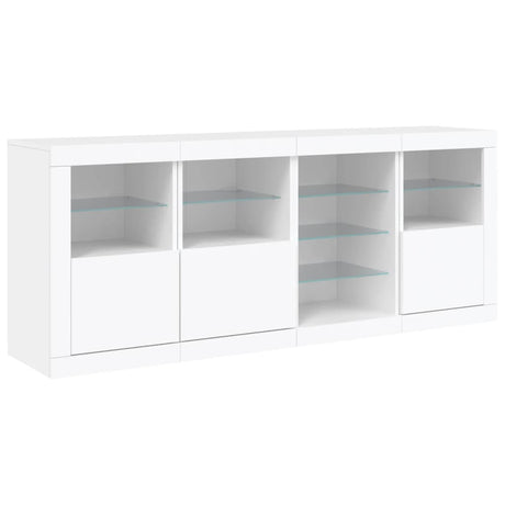 Dressoir met LED-verlichting 164x37x67 cm wit - AllerleiShop