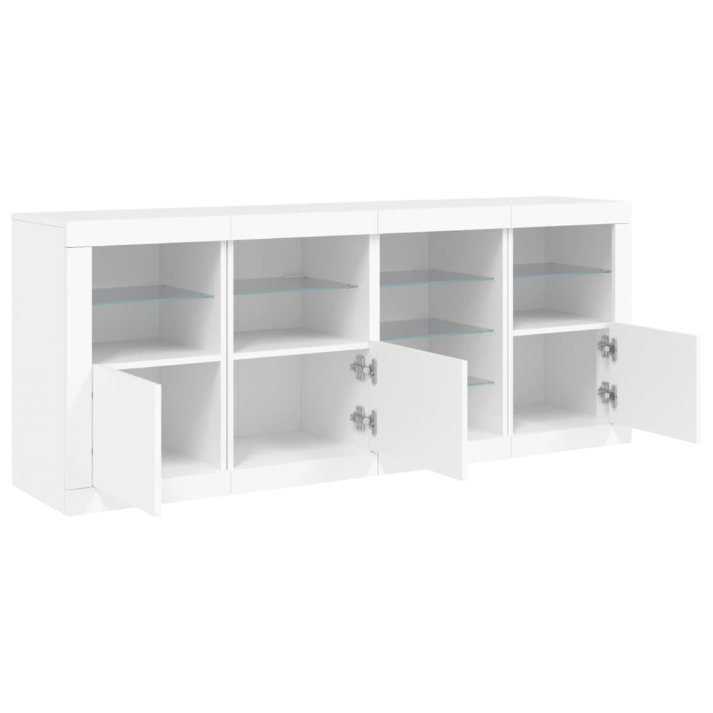 Dressoir met LED-verlichting 164x37x67 cm wit - AllerleiShop