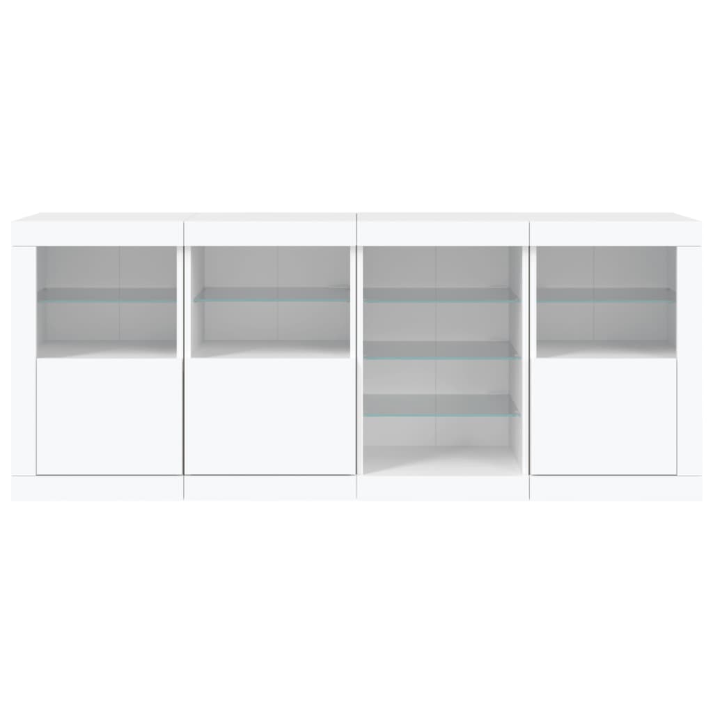 Dressoir met LED-verlichting 164x37x67 cm wit - AllerleiShop