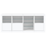 Dressoir met LED-verlichting 164x37x67 cm wit - AllerleiShop