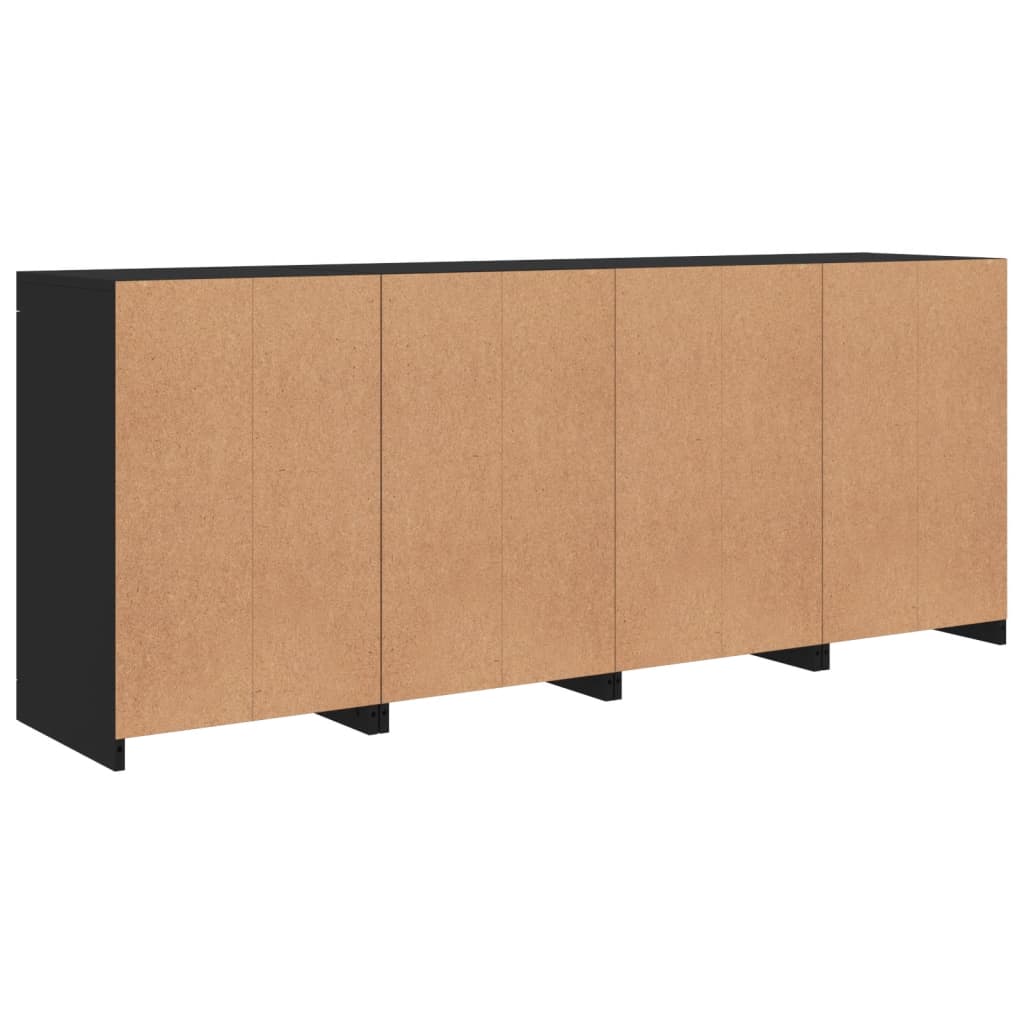 Dressoir met LED-verlichting 164x37x67 cm zwart - AllerleiShop