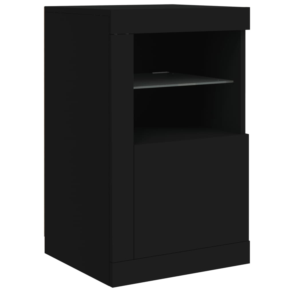 Dressoir met LED-verlichting 164x37x67 cm zwart - AllerleiShop