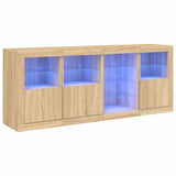 Dressoir met LED-verlichting 164x37x67 cm sonoma eikenkleurig - AllerleiShop