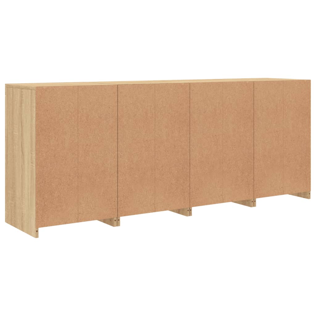 Dressoir met LED-verlichting 164x37x67 cm sonoma eikenkleurig - AllerleiShop