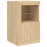 Dressoir met LED-verlichting 164x37x67 cm sonoma eikenkleurig - AllerleiShop