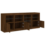 Dressoir met LED-verlichting 164x37x67 cm bruin eikenkleur - AllerleiShop