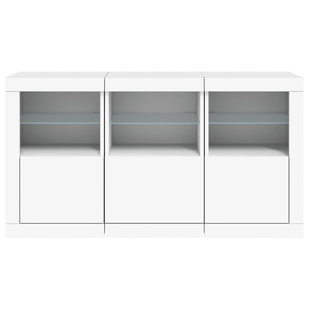 Dressoir met LED-verlichting 123x37x67 cm wit - AllerleiShop