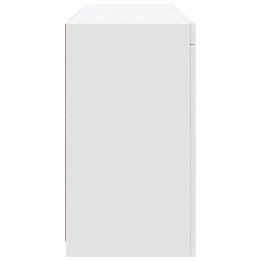 Dressoir met LED-verlichting 123x37x67 cm wit - AllerleiShop