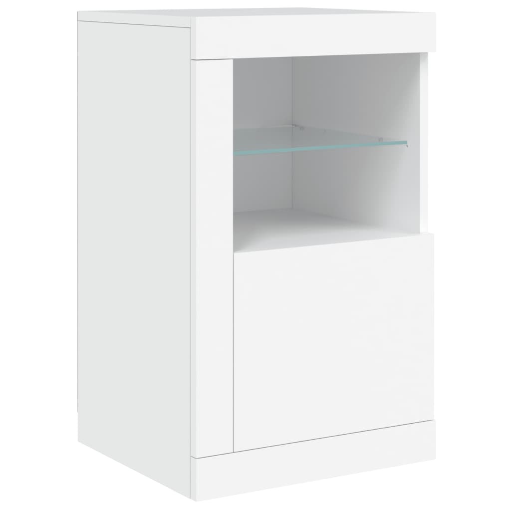 Dressoir met LED-verlichting 123x37x67 cm wit - AllerleiShop