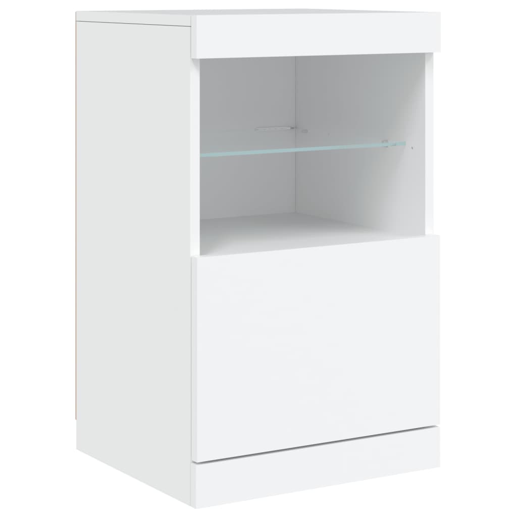 Dressoir met LED-verlichting 123x37x67 cm wit - AllerleiShop