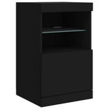 Dressoir met LED-verlichting 123x37x67 cm zwart - AllerleiShop