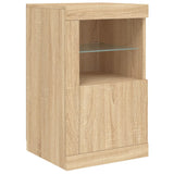 Dressoir met LED-verlichting 123x37x67 cm sonoma eikenkleurig - AllerleiShop