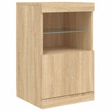 Dressoir met LED-verlichting 123x37x67 cm sonoma eikenkleurig - AllerleiShop