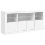 Dressoir met LED-verlichting 142,5x37x67 cm wit - AllerleiShop