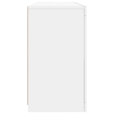 Dressoir met LED-verlichting 142,5x37x67 cm wit - AllerleiShop