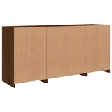 Dressoir met LED-verlichting 142,5x37x67 cm bruin eikenkleur - AllerleiShop