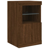 Dressoir met LED-verlichting 142,5x37x67 cm bruin eikenkleur - AllerleiShop