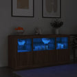 Dressoir met LED-verlichting 142,5x37x67 cm bruin eikenkleur - AllerleiShop