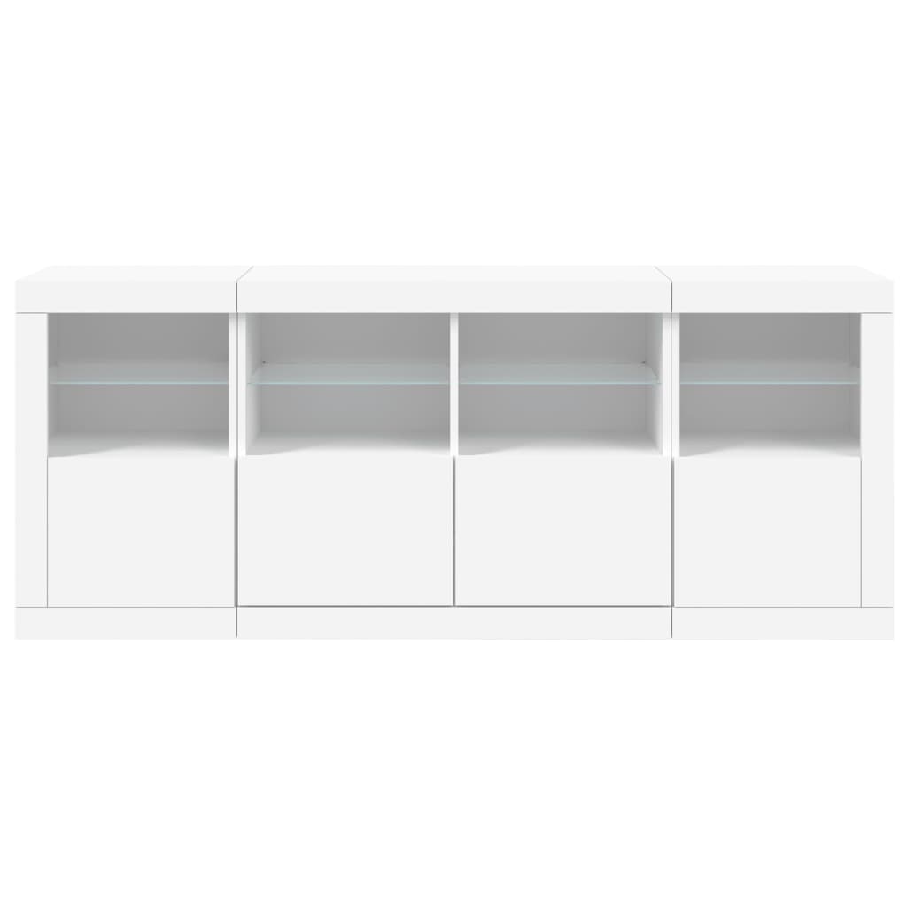 Dressoir met LED-verlichting 163x37x67 cm wit - AllerleiShop