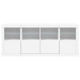 Dressoir met LED-verlichting 163x37x67 cm wit - AllerleiShop