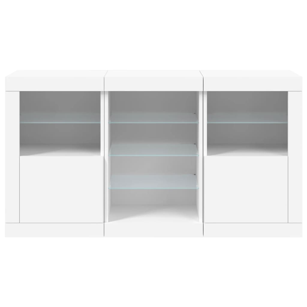 Dressoir met LED-verlichting 123x37x67 cm wit - AllerleiShop