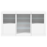 Dressoir met LED-verlichting 123x37x67 cm wit - AllerleiShop