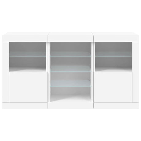 Dressoir met LED-verlichting 123x37x67 cm wit - AllerleiShop