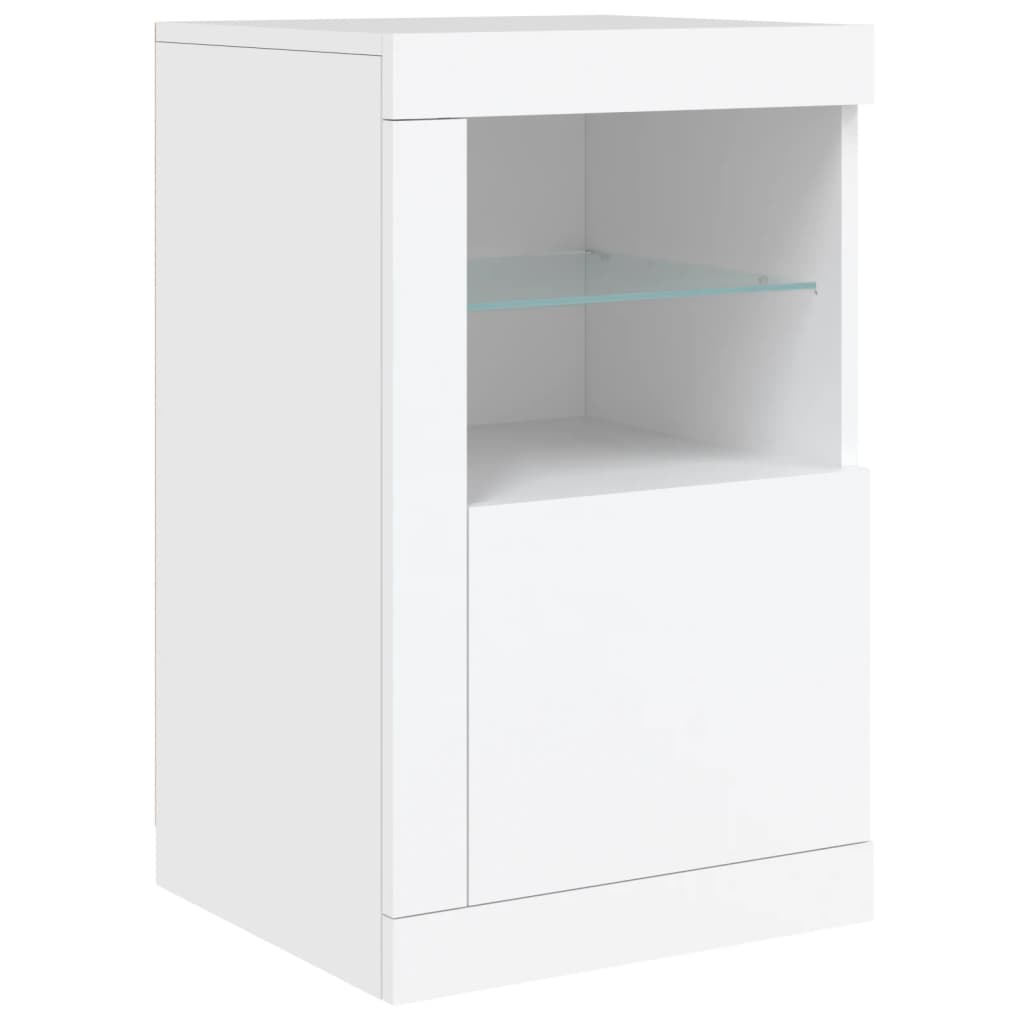 Dressoir met LED-verlichting 123x37x67 cm wit - AllerleiShop