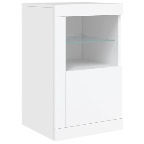 Dressoir met LED-verlichting 123x37x67 cm wit - AllerleiShop