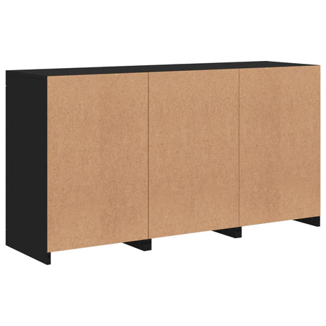 Dressoir met LED-verlichting 123x37x67 cm zwart - AllerleiShop