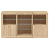 Dressoir met LED-verlichting 123x37x67 cm sonoma eikenkleurig - AllerleiShop