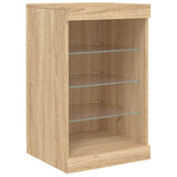 Dressoir met LED-verlichting 123x37x67 cm sonoma eikenkleurig - AllerleiShop