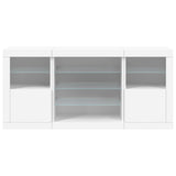 Dressoir met LED-verlichting 142,5x37x67 cm wit - AllerleiShop