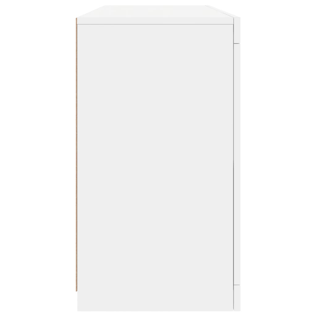 Dressoir met LED-verlichting 142,5x37x67 cm wit - AllerleiShop