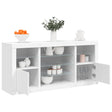 Dressoir met LED-verlichting 142,5x37x67 cm wit - AllerleiShop