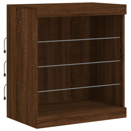 Dressoir met LED-verlichting 142,5x37x67 cm bruin eikenkleur - AllerleiShop