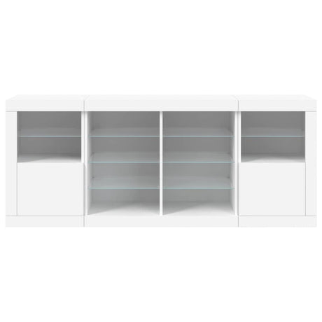 Dressoir met LED-verlichting 163x37x67 cm wit - AllerleiShop