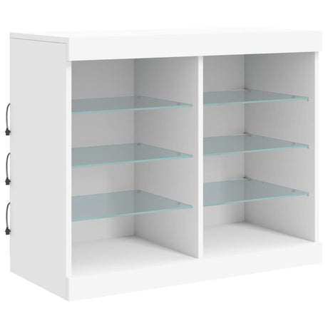 Dressoir met LED-verlichting 163x37x67 cm wit - AllerleiShop