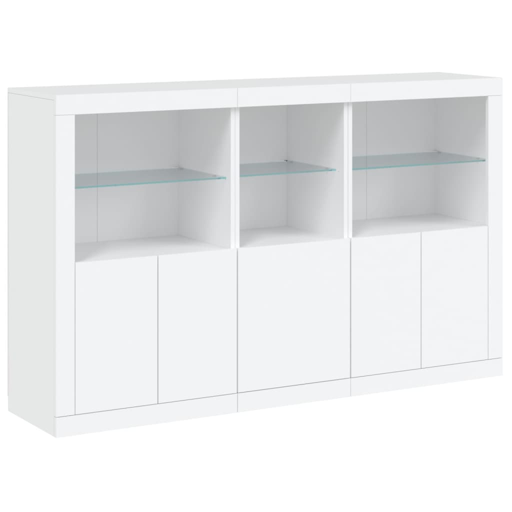 Dressoir met LED-verlichting 162x37x100 cm wit - AllerleiShop