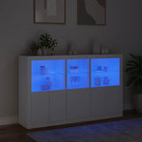 Dressoir met LED-verlichting 162x37x100 cm wit - AllerleiShop