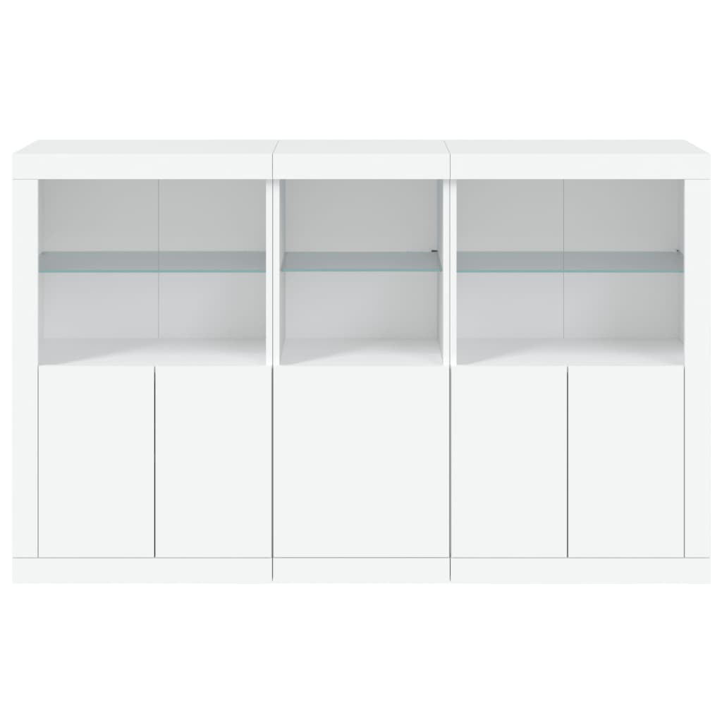 Dressoir met LED-verlichting 162x37x100 cm wit - AllerleiShop