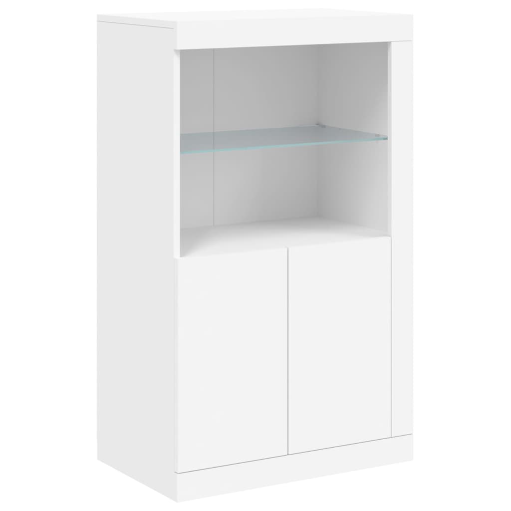 Dressoir met LED-verlichting 162x37x100 cm wit - AllerleiShop