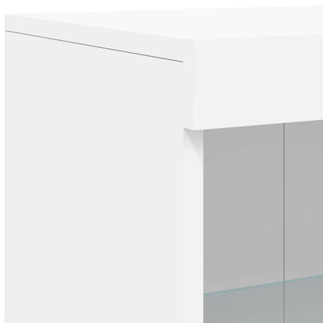 Dressoir met LED-verlichting 162x37x100 cm wit - AllerleiShop