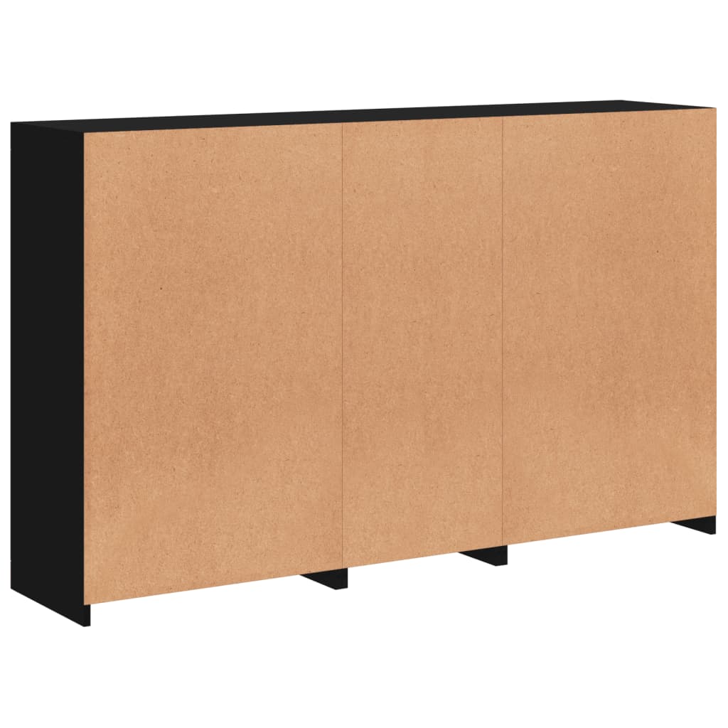 Dressoir met LED-verlichting 162x37x100 cm zwart - AllerleiShop