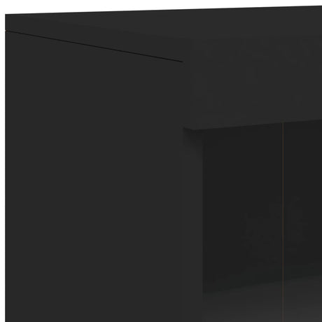 Dressoir met LED-verlichting 162x37x100 cm zwart - AllerleiShop