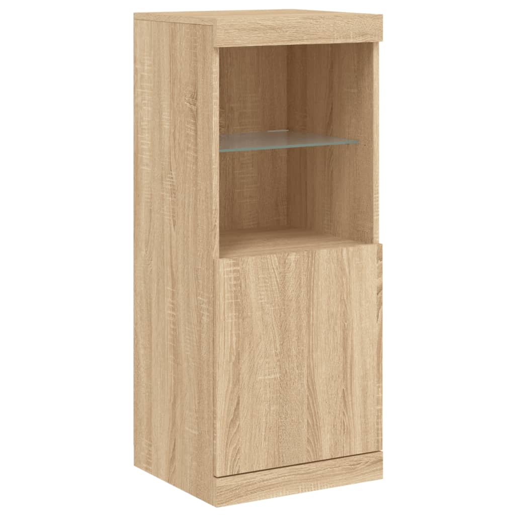 Dressoir met LED-verlichting 162x37x100 cm sonoma eikenkleurig - AllerleiShop