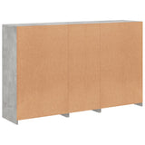 Dressoir met LED-verlichting 162x37x100 cm betongrijs - AllerleiShop