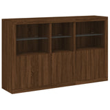 Dressoir met LED-verlichting 162x37x100 cm bruin eikenkleur - AllerleiShop