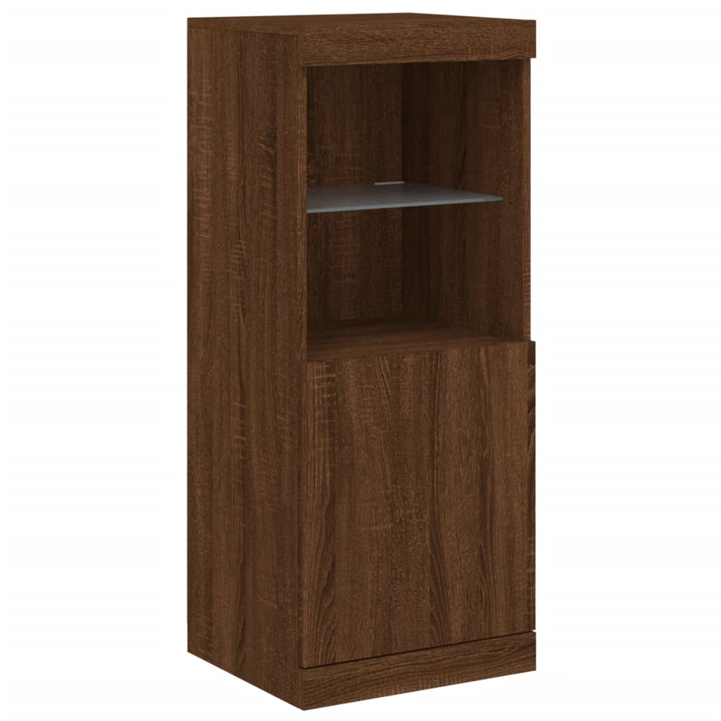 Dressoir met LED-verlichting 162x37x100 cm bruin eikenkleur - AllerleiShop